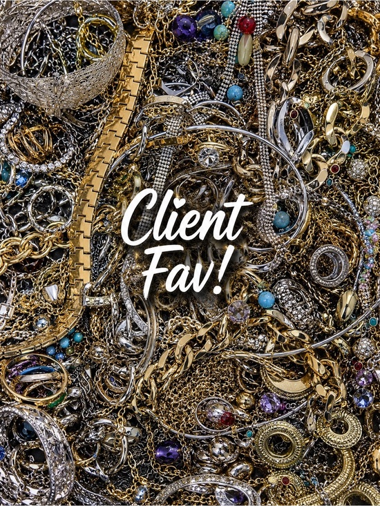 BDJ Jewelry - 3 lb Tangled Jewelry Lot | Unsearched Mystery Treasure Hunt Reseller Gold Silver
